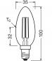 Preview: Osram E14 LED Kerzenlampe CLASSIC besonders effizient klar 2,2W wie 40W 2700K warmweißes Licht - Sehr gute Energieeffizienz