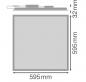 Preview: LEDVANCE PANEL FLEX 600 UGR<19 PS 30W 3000K warmweiß 595 x 595 mm Multi-Lumen