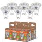 Preview: 6er Set OSRAM GU10 LED Strahler besonders effizient 100 ° 2,5W wie 50W 4000K neutralweißes Licht