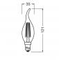 Preview: OSRAM E14 LED Superstar Classic BA 40 FILAMENT Windstoß Kerzenform klar dimmbar warmweißes Licht