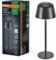 Preview: OSRAM Akku-Tischleuchte Style Table in Anthrazit USB dimmbar IP54 In & Out - wiederaufladbarer Akku, IP54, stufenloses Dimmen, Lichthelligkeits-Memory-Funktion
