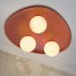 Preview: OSRAM 3-flammige Deckenleuchte Decor Clay Nest aus Ton mit matter Glaskugel mit 3 x G9 Fassung braun