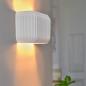 Preview: Osram Wandleuchte Decor Plaster Routes aus Gips in Weiß mit E27 Fassung