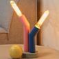 Preview: OSRAM 2-flammige Tischleuchte Decor Straw in Multicolor aus Metall mit E27 Fassungen