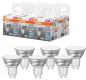 Preview: 6er Set OSRAM GU10  LED STAR PAR16 Strahler 120° 5,6W wie 49W kaltes Licht mit breitem Lichtkegel 6500K
