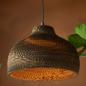 Preview: OSRAM Pendelleuchte HAT braun, Ø 36 cm, aus Wellpappe