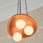 Preview: OSRAM 3-flammige Pendelleuchte Decor Clay Nest aus Ton mit matten Glaskugeln mit 3 x G9 Fassung braun