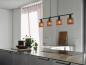 Preview: OSRAM 4-flammige Pendelleuchte Decor Clay Windows aus Ton mit E27 Fassung braun