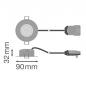 Preview: LEDVANCE SPOT COMBO FIRE RATED FIX 5W 560LM IP65   Einbaudurchmesser 70 mm , Einbautiefe 32 mm