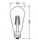 Preview: Ledvance E27 LED Kolbenlampe Filament Classic Edison klar 3,4W wie 40W 2700K warmweißes Licht