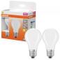 Preview: 2er Pack OSRAM LED E27 Glühbirne Star Classic A 60 Filament matt 5.9W als 60W Ersatz warmweißes Licht