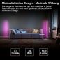 Preview: 140cm OSRAM WiFi Smart+ Schlanke LED Stehleuchte Corner mit RGBW & Fernbedienung in Schwarz - DIY- & Musikrhythmusfunktion