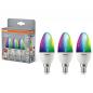 Preview: 3er-Pack OSRAM E14 SMART+ MATTER Classic B40 LED-Lampe 4,9W wie 40W Multicolor 2700-6500K - Matter over WiFi, App- und Sprachsteuerung, 16 Mio. Farben