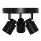 Preview: OSRAM LED SPOT PRIMAL 3X GU10 PLATE DECKENLEUCHTE SCHWARZ