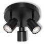 Preview: OSRAM LED SPOT PRIMAL 3X GU10 PLATE DECKENLEUCHTE SCHWARZ