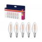 Preview: 6er Pack OSRAM LED Value Classic B 40 Filament 4W wie 40W 827 E14 Klar 2700K 470 lm 300° Warmweiß