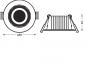 Preview: 3er Set OSRAM LED Spot Set Recess CCT IP44 Adjustable 4,9W CCT 36° Chrom Einbaustrahler - Einbaudurchmesser 68mm, Einbautiefe 80mm