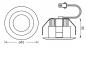 Preview: Osram 5er Set LED Mini Spot 6W 3000K Schwarz Einbaulampen IP44 - Einbaudurchmesser 30mm, Einbautiefe 35mm