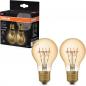 Preview: 2er Pack OSRAM E27 Lampe Vintage 1906 LED Classic A35 Slim Filament DIMMABLE 4,8W 2200K Gold