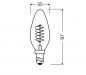 Preview: 2er Pack OSRAM E14 Lampe Vintage 1906 LED Classic B25 Slim Filament DIMMABLE 3,4W 2200K Gold