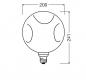Preview: OSRAM DECOR LED FLAT Lampe 3,5W 827 E27 IN ELECTRO GLASS LARGE BLACK 2700K nicht dimmbar