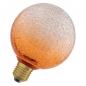 Preview: OSRAM DECOR LED Flat Lamp 3,5W 827 E27 Cracked Glass Round Orange nicht dimmbar