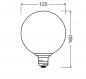 Preview: OSRAM DECOR LED Flat Lamp 3,5W 827 E27 Cracked Glass Round Brown nicht dimmbar