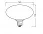 Preview: OSRAM DECOR LED Flat Lamp 3,5W 827 E27 Cracked Glass Flattened Brown nicht dimmbar