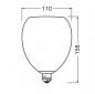 Preview: OSRAM E27 LED Dekor Flat Lamp 3,5W 827 nicht dimmbar farbiges Glas oval orange 300 lm