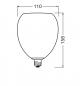 Preview: OSRAM E27 LED Dekor Flat Lamp 3,5W 827 nicht dimmbar Glas Oval blau 300 lm