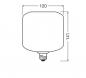 Preview: OSRAM E27 LED Dekor Flat Lamp 3,5W 827 nicht dimmbar Glas Square orange 300 lm