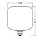 Preview: OSRAM E27 LED Dekor Flat Lamp 3,5W 827 nicht dimmbar Glas Square grün 300 lm