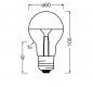 Preview: OSRAM E27 LED Superstar Classic A Mirror COB 7W warmweiß 700lm Silber – dimmbar