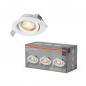 Preview: 3er-Pack OSRAM Spot Set Adj Simple DIM 3x4,9W 2700K 400lm Warmweiß 110° Weiß Einbaudurchmesser 75mm