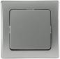 Preview: ChiliTec DELPHI 21107 Wechselschalter, 250 V/10 A, Silber, Unterputz, inkl. Rahmen