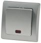 Preview: ChiliTec DELPHI 22791 Netzwerkdose 2-fach CAT6, Silber, Unterputz, inkl. Rahmen