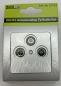 Preview: ChiliTec DELPHI 21113 Antennendose TV Radio SAT, 3-Loch, 4K, Silber, Unterputz