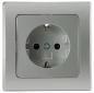 Preview: ChiliTec DELPHI 21133 Schutzkontakt-Steckdose 1-fach, 250 V, 16 A, Klemmanschluss, Silber, Unterputz