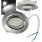 Preview: ChiliTec LED-Einbauleuchte "Flat-26" neutralweiß 80x26mm, 3W, 390lm, Edelstahl gebürstet