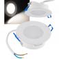 Preview: ChiliTec LED-Einbauleuchte "Flat-30 FR-R" 4200K Ø85x30mm, 5W, 500lm, IP44, rund, weiß