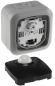 Preview: ChiliTec Feuchtraum PIR Bewegungsmelder, IP54 250V~, 2-500W, inkl. AP-Rahmen, grau