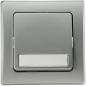 Preview: ChiliTec DELPHI 22550 Taster mit Namensschild, 0–250 V/10 A, Silber, Unterputz, inkl. Rahmen