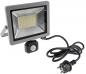Preview: ChiliTec LED-Fluter SlimLine "CTF-SLT50 PIR" 50W, IP44, 5220lm, 4000K, Bewegungsmelder