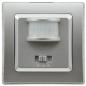 Preview: ChiliTec DELPHI 23010 Bewegungsmelder 160°, Silber, 250 V, LED-geeignet, Unterputz, 2-Draht