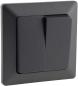 Preview: ChiliTec MILOS Serien-Schalter 2-fach Anthrazit 250 V 10 A inkl. Rahmen – 23038