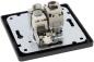 Preview: ChiliTec MILOS Netzwerkdose 2-fach CAT 6 Anthrazit inkl. Rahmen – 23046