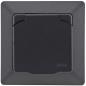 Preview: ChiliTec MILOS Schutzkontakt-Steckdose IP44 mit Klappdeckel Anthrazit 250 V 16 A – 23049