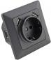 Preview: ChiliTec MILOS Schutzkontakt-Steckdose 2× USB-A Anthrazit 250 V 16 A – 23050