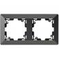 Preview: ChiliTec MILOS 2-fach Abdeckrahmen Anthrazit 150 × 80 mm