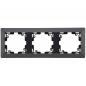 Preview: ChiliTec MILOS 3-fach Abdeckrahmen Anthrazit 224 × 80 mm – 23053